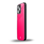 magenta paradise back phone cover | glass case for iphone 16 pro max