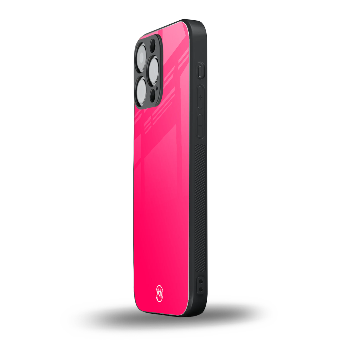 magenta paradise back phone cover | glass case for iphone 16 pro max