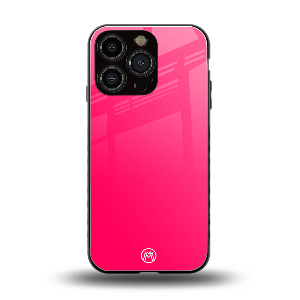 magenta paradise back phone cover | glass case for iphone 16 pro