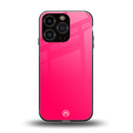 magenta paradise back phone cover | glass case for iphone 16 pro