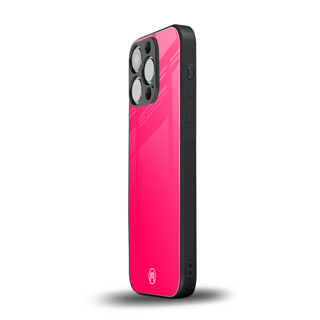 magenta paradise back phone cover | glass case for iphone 16 pro