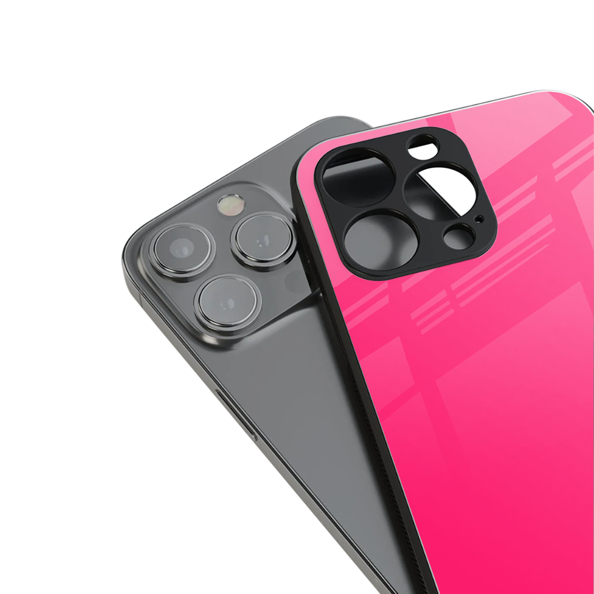 magenta paradise back phone cover | glass case for iphone 15 pro