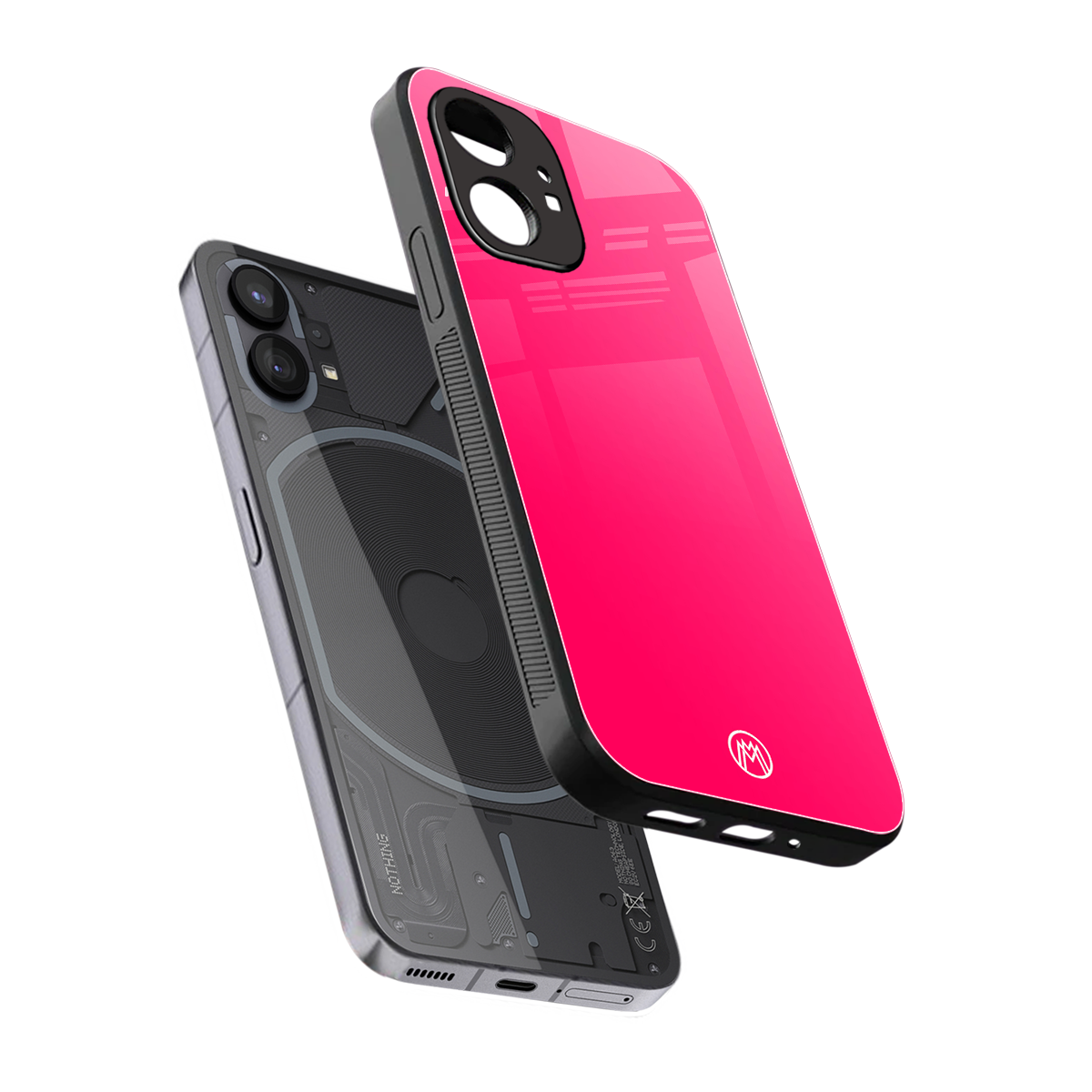 magenta paradise back phone cover | glass case for nothing phone 1