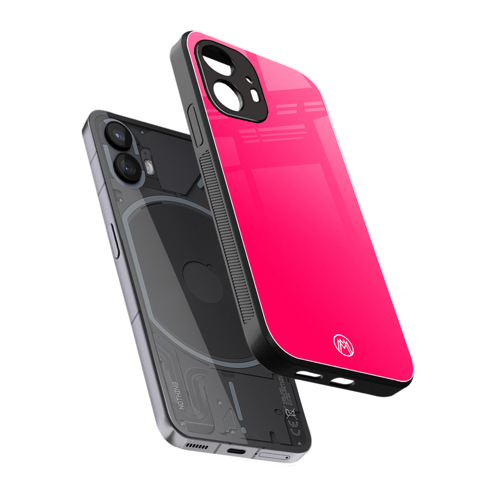 magenta paradise back phone cover | glass case for nothing phone 2