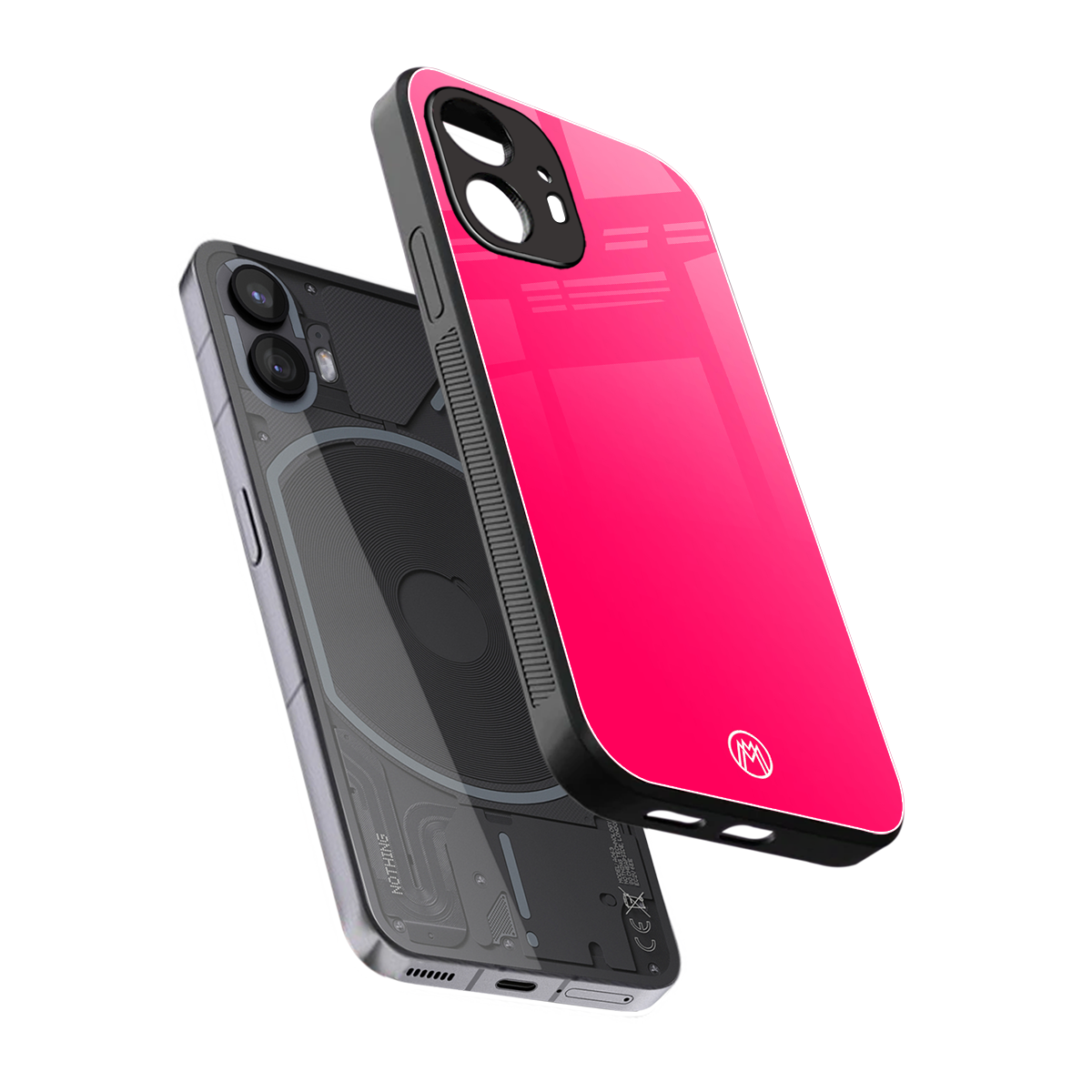 magenta paradise back phone cover | glass case for nothing phone 2