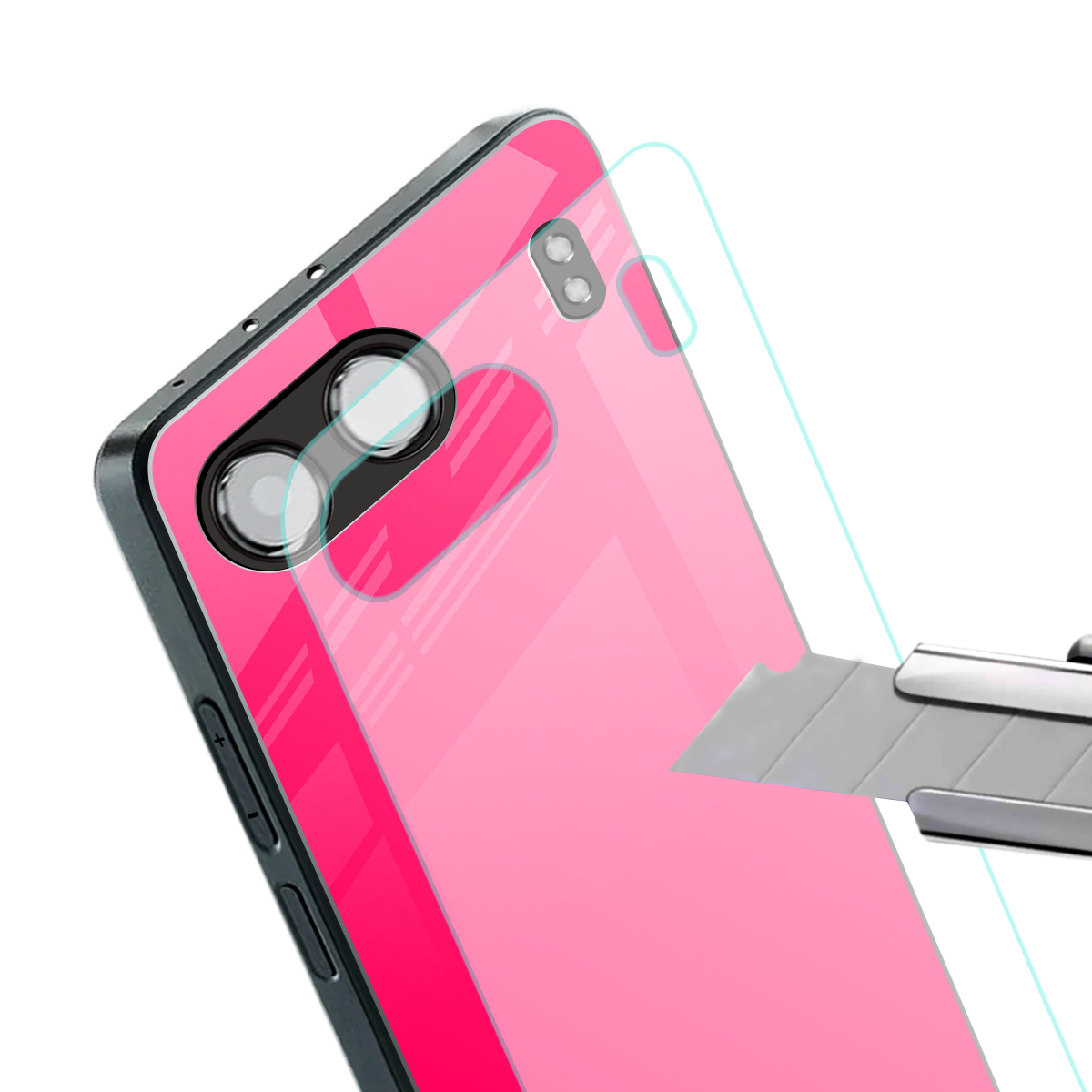 magenta paradise back phone cover | glass case for oneplus nord 4