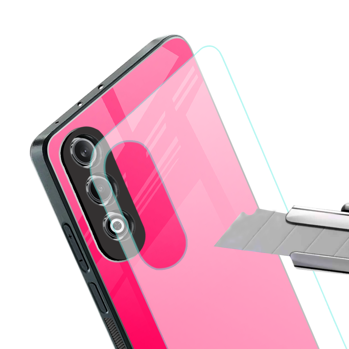 magenta paradise back phone cover | glass case for oneplus nord ce 4