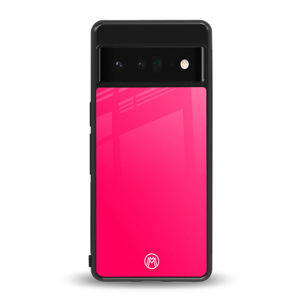 magenta paradise back phone cover | glass case for google pixel 6 pro