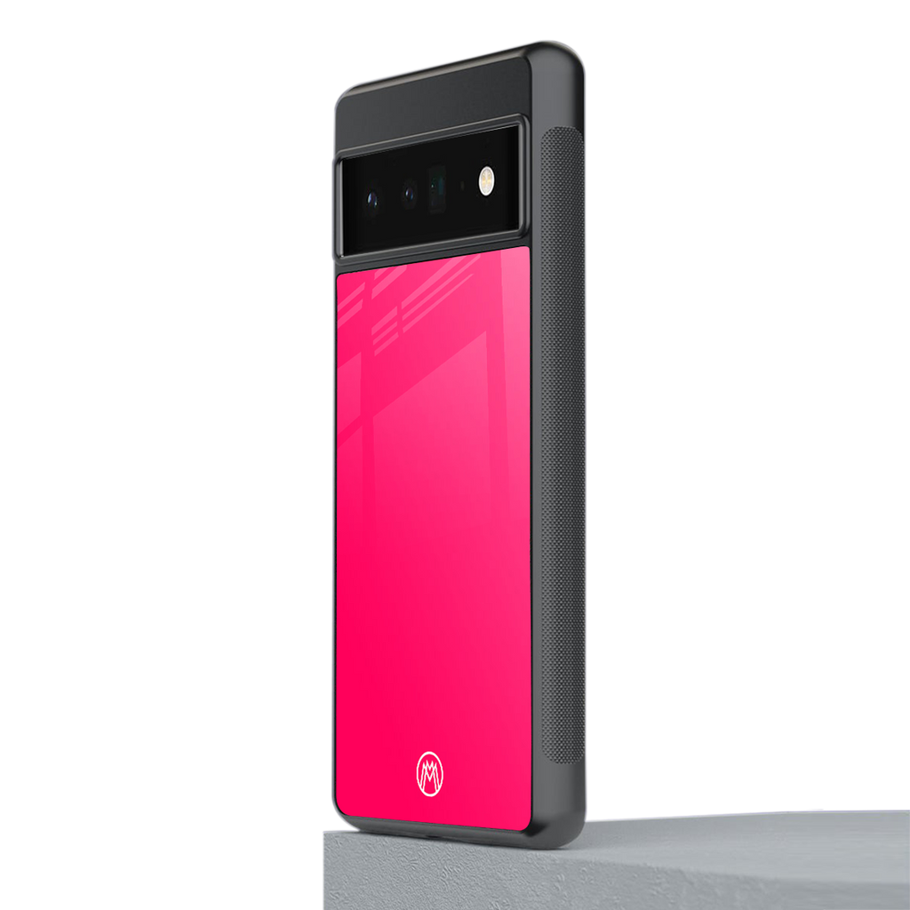 magenta paradise back phone cover | glass case for google pixel 6 pro