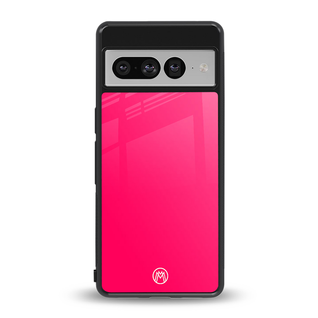 magenta paradise back phone cover | glass case for google pixel 7 pro