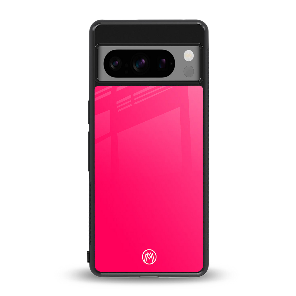 magenta paradise back phone cover | glass case for google pixel 8 pro
