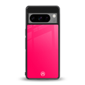 magenta paradise back phone cover | glass case for google pixel 8 pro