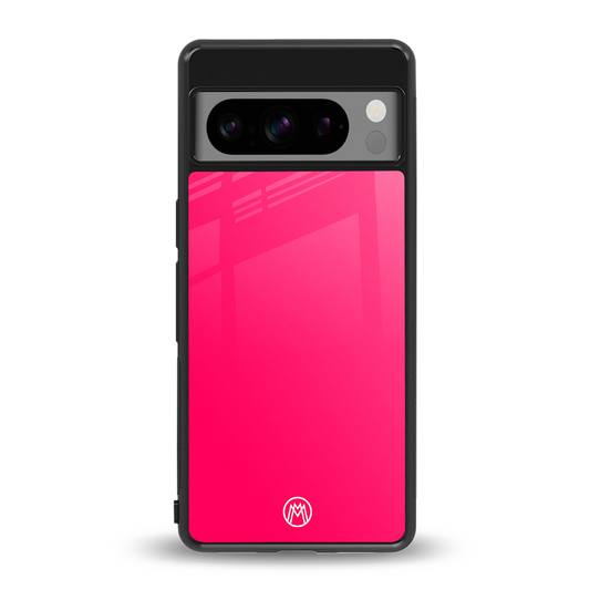 magenta paradise back phone cover | glass case for google pixel 8 pro