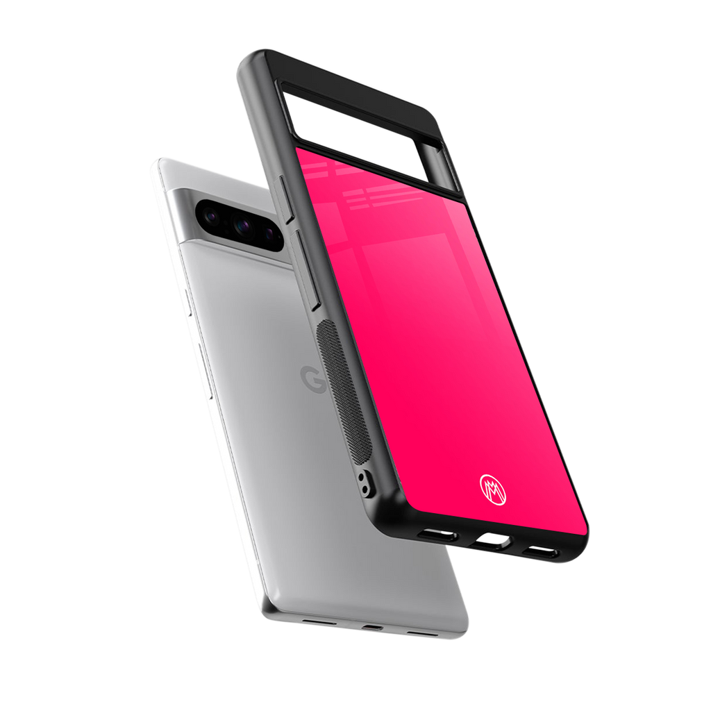 magenta paradise back phone cover | glass case for google pixel 8 pro