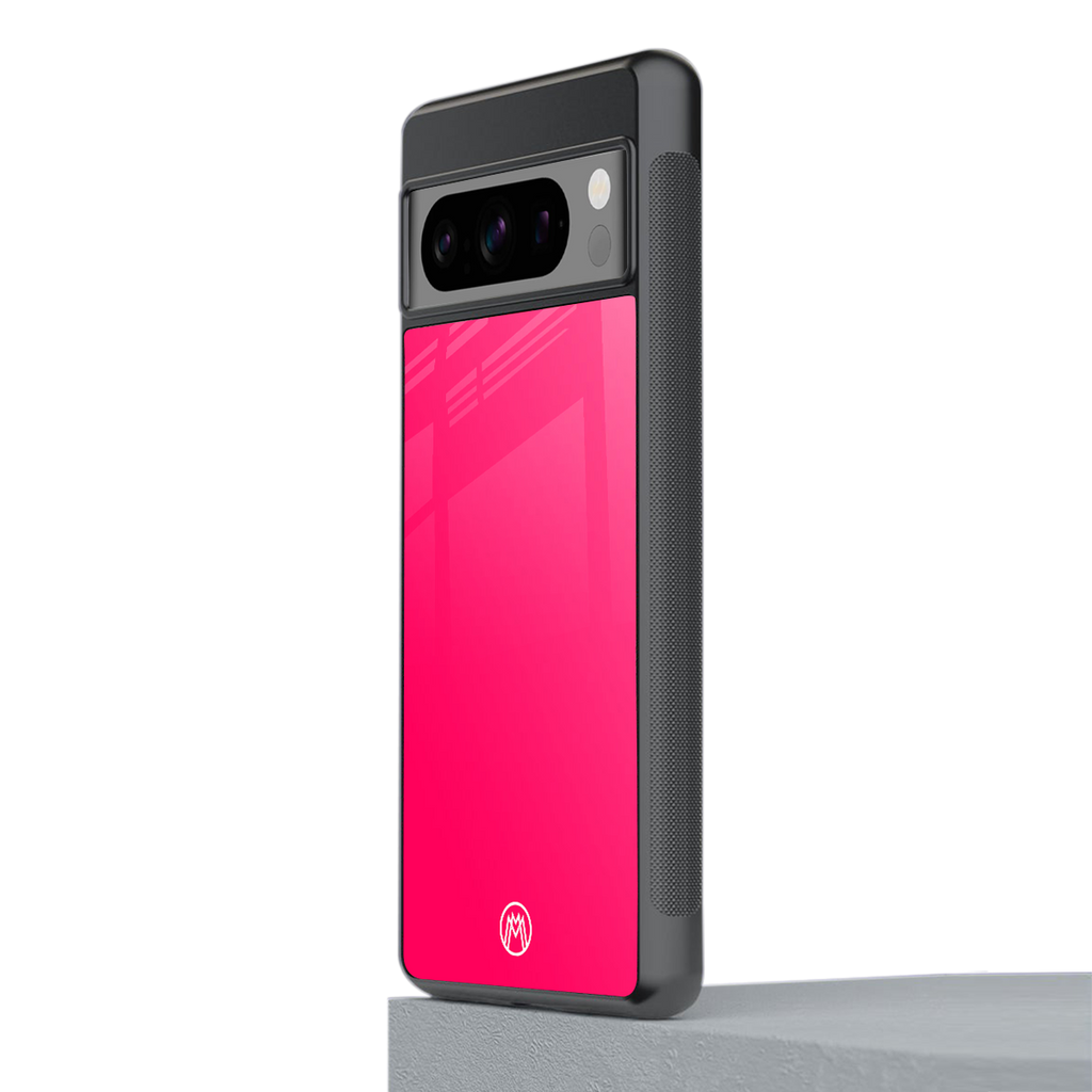 magenta paradise back phone cover | glass case for google pixel 8 pro