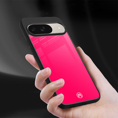 magenta paradise back phone cover | glass case for google pixel 9