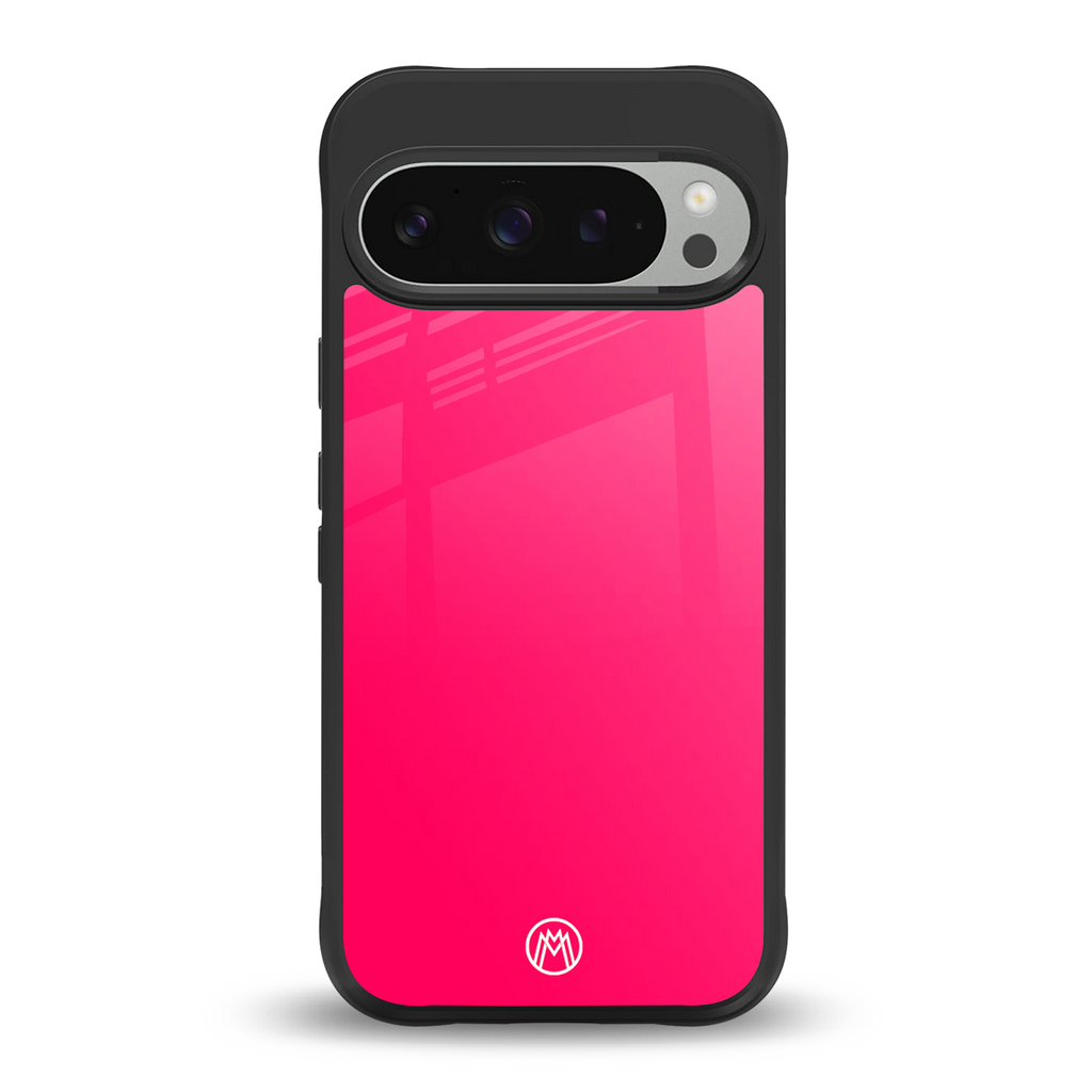 magenta paradise back phone cover | glass case for google pixel 9 pro