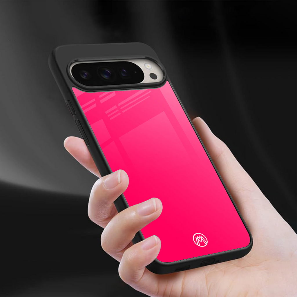 magenta paradise back phone cover | glass case for google pixel 9 pro
