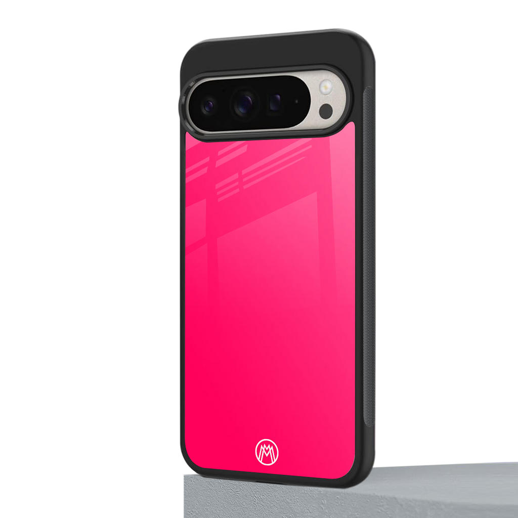 magenta paradise back phone cover | glass case for google pixel 9 pro