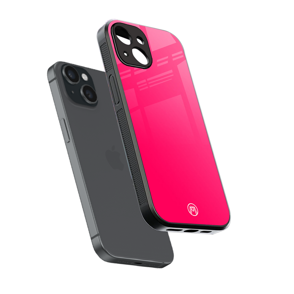magenta paradise back phone cover | glass case for iphone 15