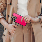 magenta paradise back phone cover | glass case for iphone 16 pro