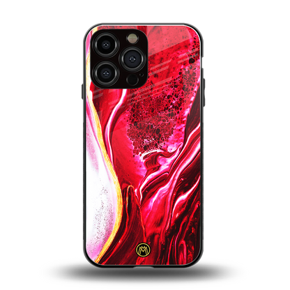 magical pink liquid marble back phone cover | glass case for iphone 13 pro max