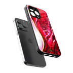 magical pink liquid marble back phone cover | glass case for iphone 13 pro max