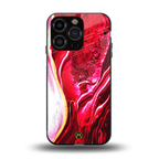 magical pink liquid marble back phone cover | glass case for iphone 13 pro