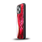 magical pink liquid marble back phone cover | glass case for iphone 13 pro