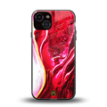 magical pink liquid marble back phone cover | glass case for iphone 13