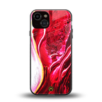 magical pink liquid marble back phone cover | glass case for iphone 13