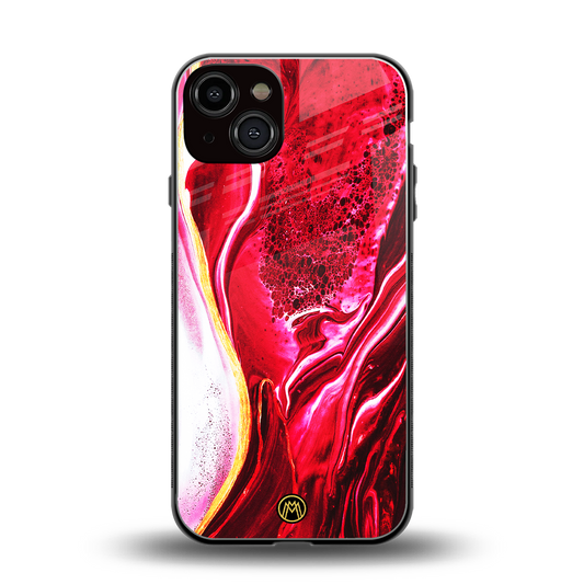 magical pink liquid marble back phone cover | glass case for iphone 13
