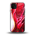 magical pink liquid marble back phone cover | glass case for iphone 15 plus