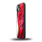 magical pink liquid marble back phone cover | glass case for iphone 15 plus