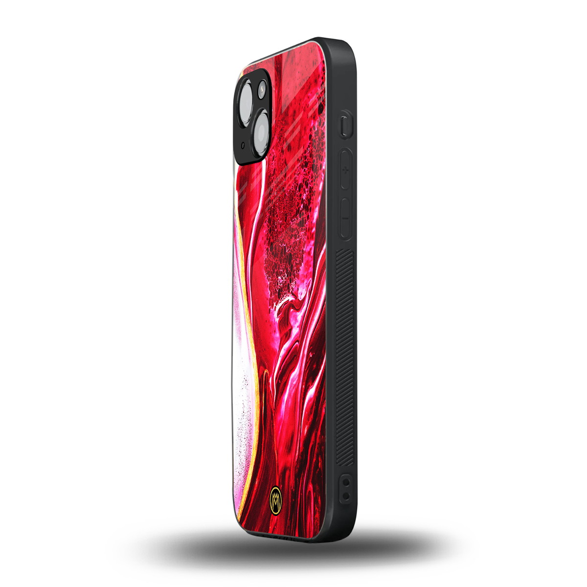 magical pink liquid marble back phone cover | glass case for iphone 14 plus