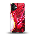 magical pink liquid marble back phone cover | glass case for iphone 16
