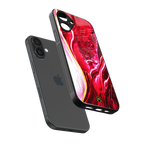 magical pink liquid marble back phone cover | glass case for iphone 16