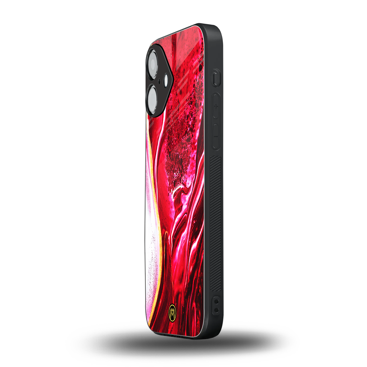 magical pink liquid marble back phone cover | glass case for iphone 16