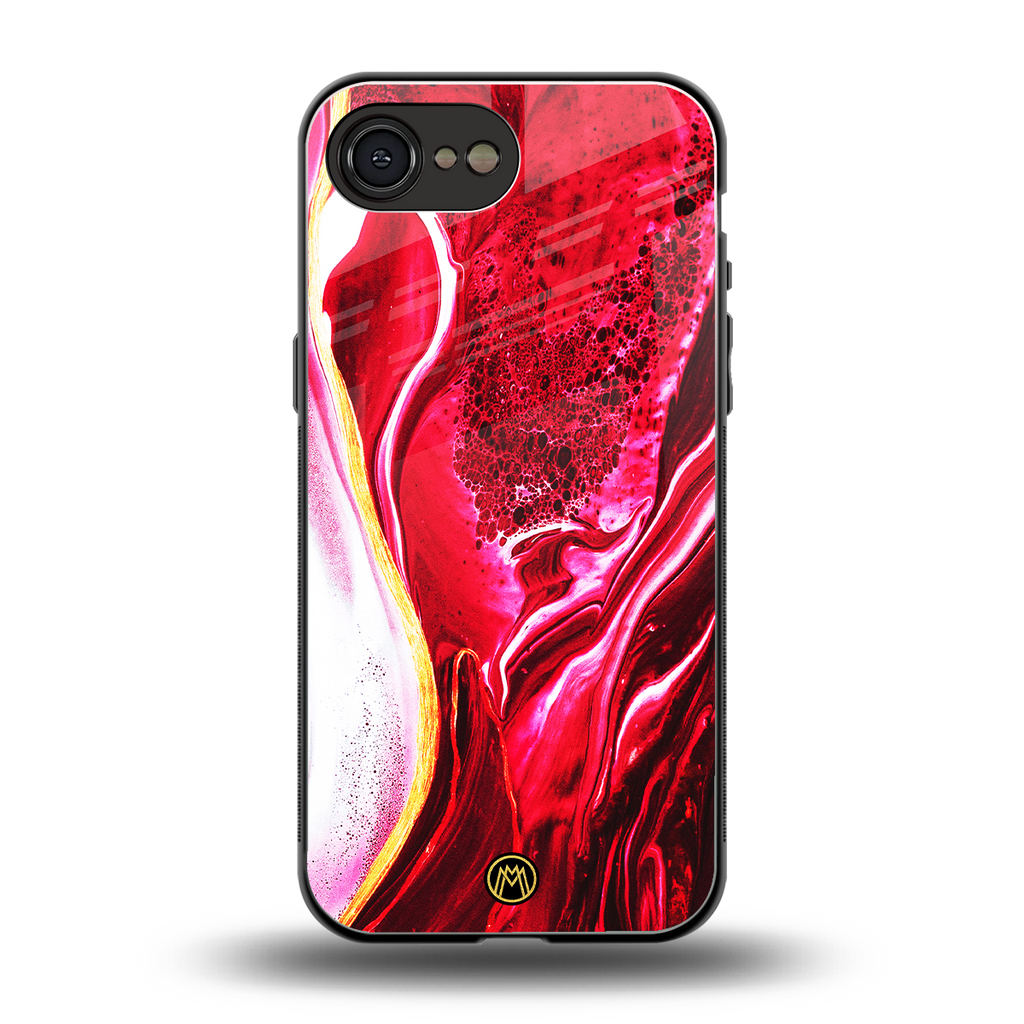 magical pink liquid marble back phone cover | glass case for iphone 16e