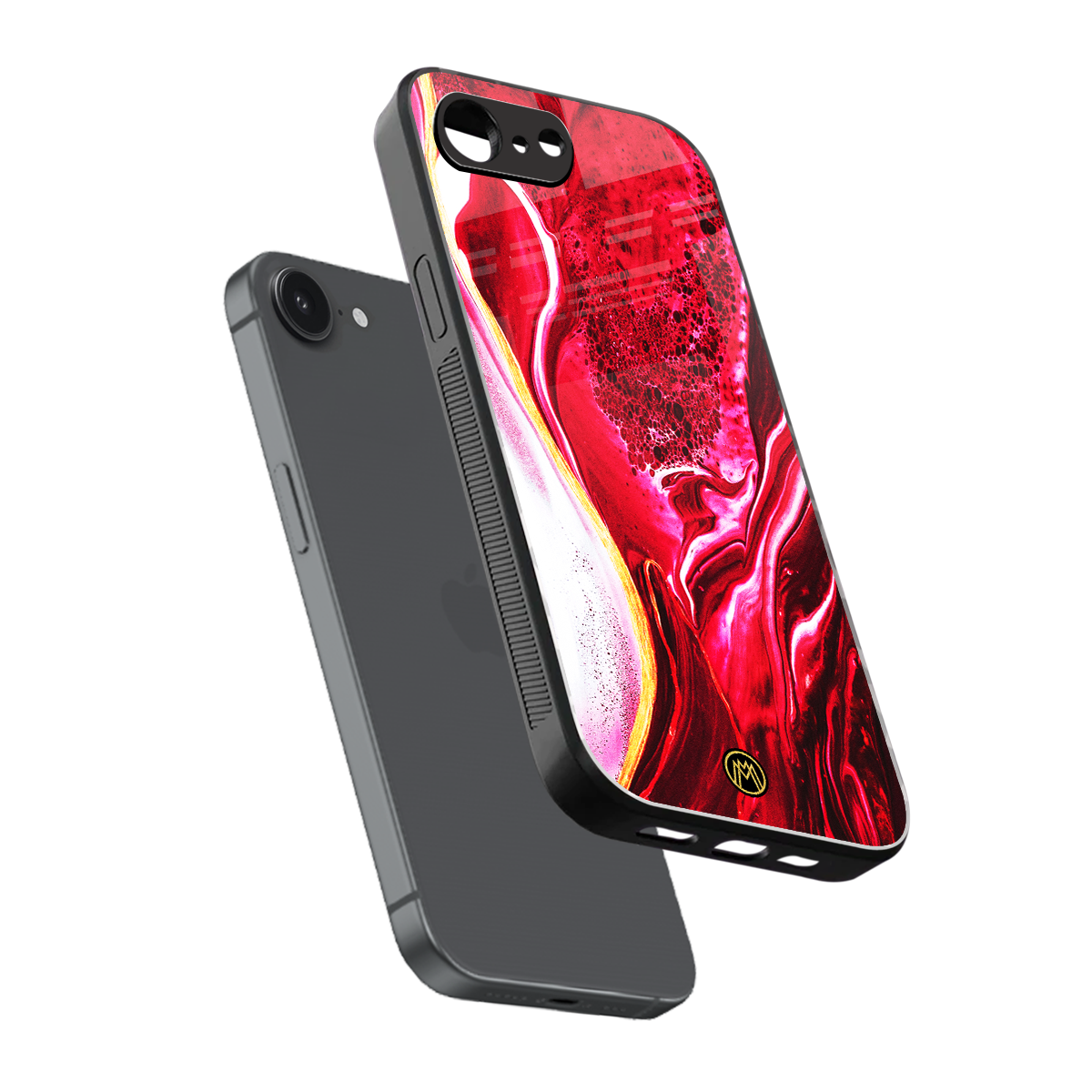 magical pink liquid marble back phone cover | glass case for iphone 16e