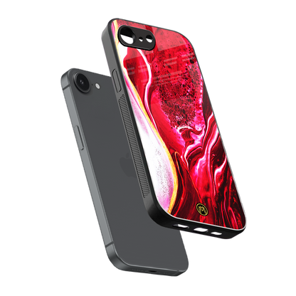 magical pink liquid marble back phone cover | glass case for iphone 16e