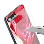 magical pink liquid marble back phone cover | glass case for iphone 16e