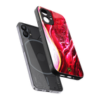 magical pink liquid marble back phone cover | glass case for nothing phone 1