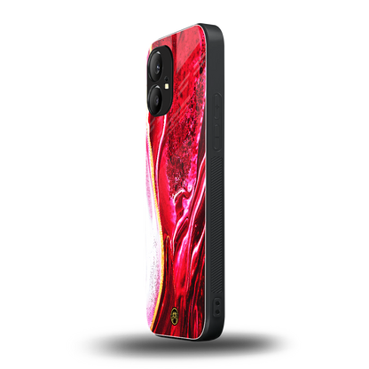 magical pink liquid marble back phone cover | glass case for nothing phone 1