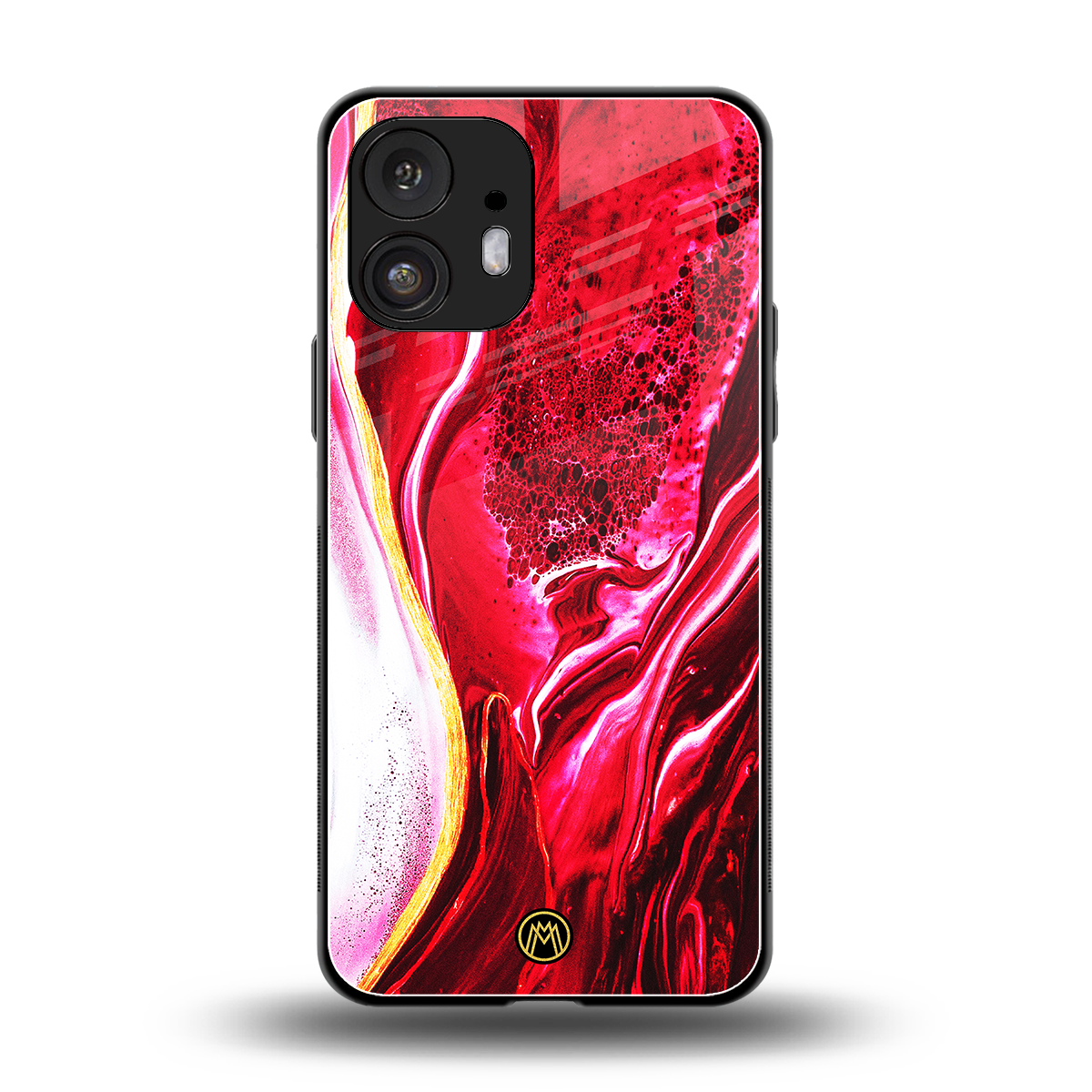 magical pink liquid marble back phone cover | glass case for nothing phone 2