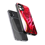 magical pink liquid marble back phone cover | glass case for nothing phone 2