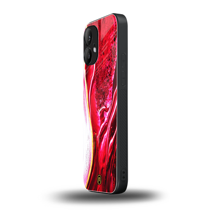 magical pink liquid marble back phone cover | glass case for nothing phone 2