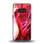 magical pink liquid marble back phone cover | glass case for nothing phone 2a