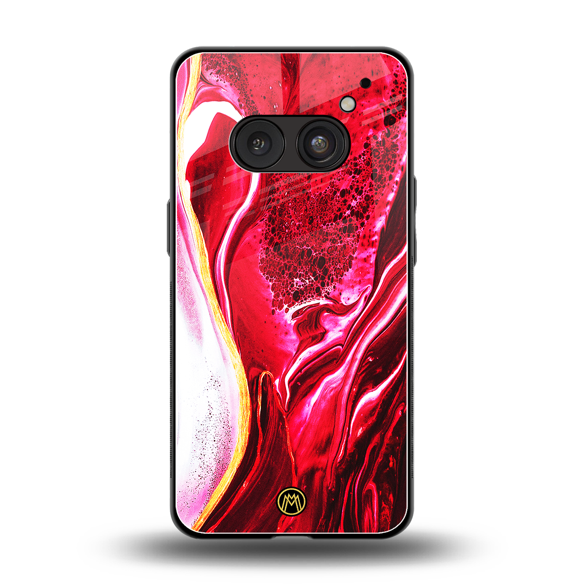 magical pink liquid marble back phone cover | glass case for nothing phone 2a