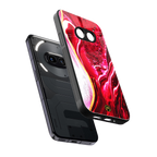 magical pink liquid marble back phone cover | glass case for nothing phone 2a